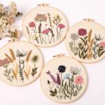 Flower Embroidery Kit - I Love Nature - 4 Animal Embroidery Pattern - Embroidery Starter Kit Include Everything to Make