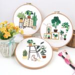 Plants and Cat Embroidery Kit for Beginner - Hoop Art Including Everything to Make, Mother's Day Gift - Image 2