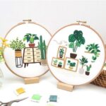 Plants and Cat Embroidery Kit for Beginner - Hoop Art Including Everything to Make, Mother's Day Gift - Image 3