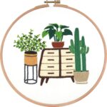 Plants and Cat Embroidery Kit for Beginner - Hoop Art Including Everything to Make, Mother's Day Gift - Image 5