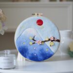Winter Needle Felting Picture Kit DIY Craft Gift with Everything to Make, Easy for Beginner, Mother's Day Gift - 20cm 8 Inch