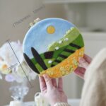 Summer Needle Felting Picture Kit DIY Craft Gift with Everything to Make, Easy for Beginner, Mother's Day Gift - 20cm 8 Inch - Image 2