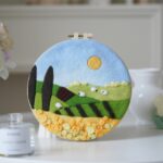 Summer Needle Felting Picture Kit DIY Craft Gift with Everything to Make, Easy for Beginner, Mother's Day Gift - 20cm 8 Inch