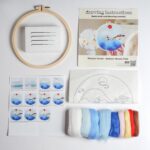 Winter Needle Felting Picture Kit DIY Craft Gift with Everything to Make, Easy for Beginner, Mother's Day Gift - 20cm 8 Inch - Image 3