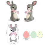 Easter Rabbit and Eggs Needle Felting Kits Wrap Box Gift for Easter Day - Including Everything Full Craft Kits to Make it - Image 5
