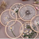 Transparent Embroidery Kit Hoop Art Mother's Day Gift Modern Embroidery for Beginners 7 inch 18cm Diameter