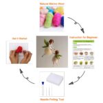 Fairy Mom and Kid Needle Felting Kits for Beginners, Video Instruction - Gift for Mom, Friends - Friendly for Beginner - Height 6inch - Image 5
