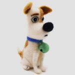 White Dog Needle Felting Kit – DIY Craft, Beginner Starter Kit
