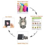 Grey Cat Needle Felting Kit – DIY Craft Starter Kit for Adults - Image 2
