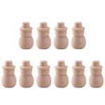 10-Pack Unfinished Wooden Peg Dolls - Snowman, Tree, Acorn - Image 3
