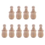 10-Pack Unfinished Wooden Peg Dolls - Snowman, Tree, Acorn - Image 5