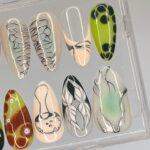 Fall Colour Short Almond Press On Nails Goth, Handpainted Acrylic Gothic Fake Nails, Y2K Emo Nails - Image 4