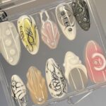 Free Style 3D Gel on Almond Press On Nails, Acrylic Nail Art, Luxury Handmade Fake Nails, Birthday Event Nail, Fairy Core Nails - Image 3