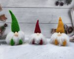 Little Bearded Woodland Gnome Needle Felted Gnome Made to Order Handmade Craft for Christmas - Image 7