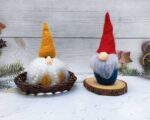 Little Bearded Woodland Gnome Needle Felted Gnome Made to Order Handmade Craft for Christmas - Image 8