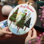 3 Pack Christmas Embroidery Kits for Beginners Personalized Gifts 8 inch Hoop Art Craft Kits for Mom, Kids - Image 3