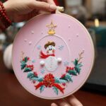 Gnomes Embroidery Kit for Beginners Christmas Pattern Personalized Gifts 8 inch Hoop Art Craft Kits for Mom, Kids - Image 9