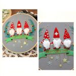 Gnomes Embroidery Kit for Beginners Christmas Pattern Personalized Gifts 8 inch Hoop Art Craft Kits for Mom, Kids - Image 3