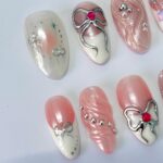 Freestyle 3D Short Almond Press On Nails, Colourful Cute Handpainted Fake Nails, Holiday Birthday Event Nails Art - Image 5