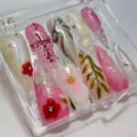 Free Style 3D Flowers Almond Press On Nails, Elegance Fake Nails for Holiday, Party, Event, Cute Birthday Gift - Image 2