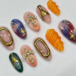 Freestyle Mix & Match Medium Almond Press On Nails, Handmade 3D Gel Fake Nails for Birthday Holiday Vacation Prom , Gifts for Her - Image 2