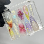 Fairy Dream Flower Garden Long Almond Press On Nails, 3D Gel Fairycore Fake Nails, Dreamy Nails for Birthday Vacation Holiday - Image 5