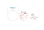 Dinosaur SVG. Laser cut file for Glowforge. Baby name sign - Image 3