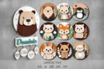 Baby name sign SVG Bundle. Laser cut file for Glowforge. Cute animals