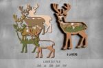 Forest animals SVG Bundle. Laser cut file for Glowforge. Nature, Mountains - Image 4