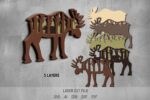 Forest animals SVG Bundle. Laser cut file for Glowforge. Nature, Mountains - Image 2