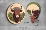 Forest animals SVG Bundle. Laser cut file for Glowforge. Nature, Lynx, Bear - Image 2