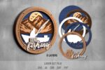 Fishing SVG Bundle. Laser cut file for Glowforge. Fisherman, fish, nature - Image 2