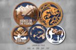 Fishing SVG Bundle. Laser cut file for Glowforge. Fisherman, fish, nature