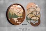 Nature SVG Bundle. Laser cut file for Glowforge. Camping, forest, bear - Image 2