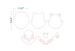 Forest animals SVG Bundle. Laser cut file for Glowforge. Nature, Lynx, Bear - Image 6