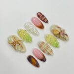 Octopus 3D Almond Press On Nails, Floral Handmade Gel False Nails for Birthday Event Party Holiday Vacation, Spring Nails - Image 2