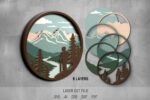 Nature SVG Bundle. Laser cut file for Glowforge. Camping, forest, bear - Image 3