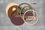 Trailer SVG. Laser cut file for Glowforge. Camping, motorhome, nature - Image 2