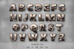 Nature Alphabet SVG. Laser cut file for Glowforge. Forest animals, mountains - Image 3