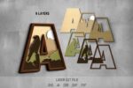 Nature Alphabet SVG. Laser cut file for Glowforge. Forest animals, mountains - Image 2