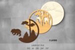 Forest animals SVG Bundle. Laser cut file for Glowforge. Nature, Mountains, Wolf, Horse - Image 6