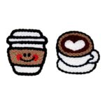 2 Pieces Coffee Coasters Punch Needle Starter Kits Christmas Craft Gifts for Mom