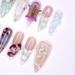 Freestyle 3D Seashell Gel Nail Long Stiletto Press On Nail, Custom Design Nail Art, Fake Nail for Birthday, Holiday Nail, Gift For Her - Image 5
