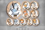 Baby Name Sign SVG Bundle. Laser cut file for Glowforge. Moon, cloud, wolf, unicorn