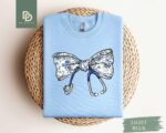 Nurse Toile Bow Sweatshirt,Stethoscope Bow Shirt,Nurse Coquette Tee,Healthcare Professionals Shirt Gift,Gift for Nurse,Nurse Toile Blue Bow - Image 4