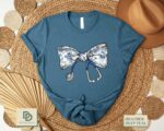 Nurse Toile Bow Sweatshirt,Stethoscope Bow Shirt,Nurse Coquette Tee,Healthcare Professionals Shirt Gift,Gift for Nurse,Nurse Toile Blue Bow - Image 6