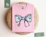 Nurse Toile Bow Sweatshirt,Stethoscope Bow Shirt,Nurse Coquette Tee,Healthcare Professionals Shirt Gift,Gift for Nurse,Nurse Toile Blue Bow - Image 3
