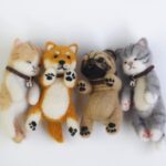 4 Animal Needle Felting Kits for Starters Craft Kit Gift for Mom, Grandma, Kids