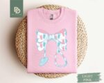 Labor and Delivery Nurse Sweatshirt,Mother Baby Nurse Shirt,Ob Nurse Stethoscope Bow Shirt,Postpartum Nurse Shirt,Maternity Nurse Shirt Gift