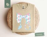 Labor and Delivery Nurse Sweatshirt,Mother Baby Nurse Shirt,Ob Nurse Stethoscope Bow Shirt,Postpartum Nurse Shirt,Maternity Nurse Shirt Gift - Image 4